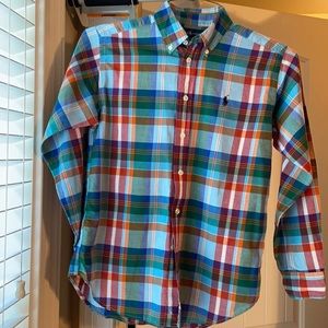 EUC Boys long sleeved button down Ralph Lauren.